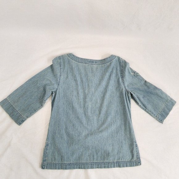 Vintage LRL JEANS CO. RALPH LAUREN Denim Tunic/Shirt Loose Fit Size M Exc. Cond. - Picture 8 of 16